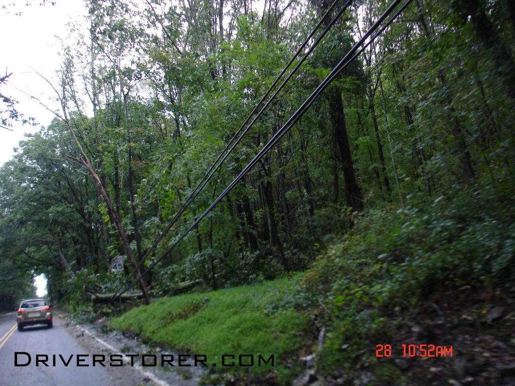 Trees topple power lines all across the Poconos in Pennsylvania