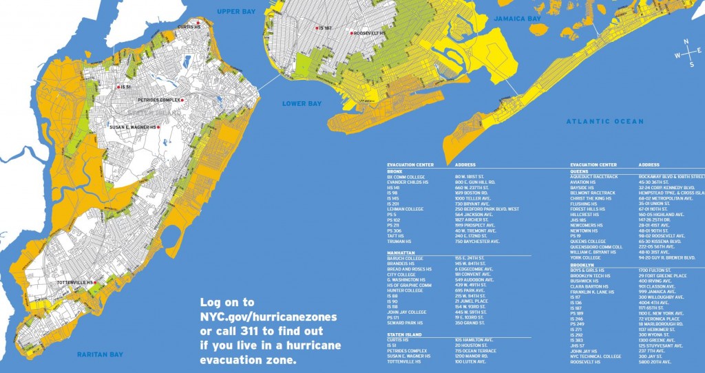 NYC hurricane evacuation map part 3 Brooklyn, Staten Island